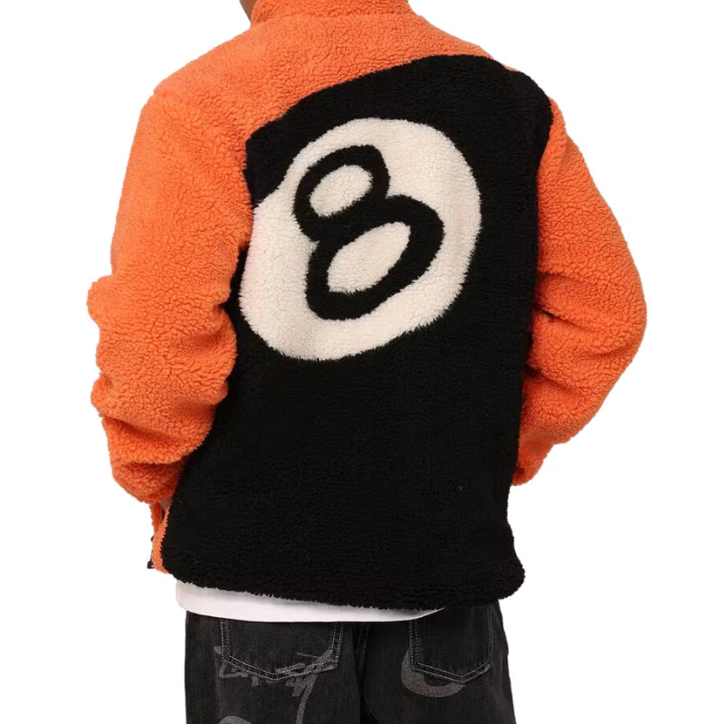 STUSSY - BALL FLEECE REVERSIBLE ORANGE JACKET