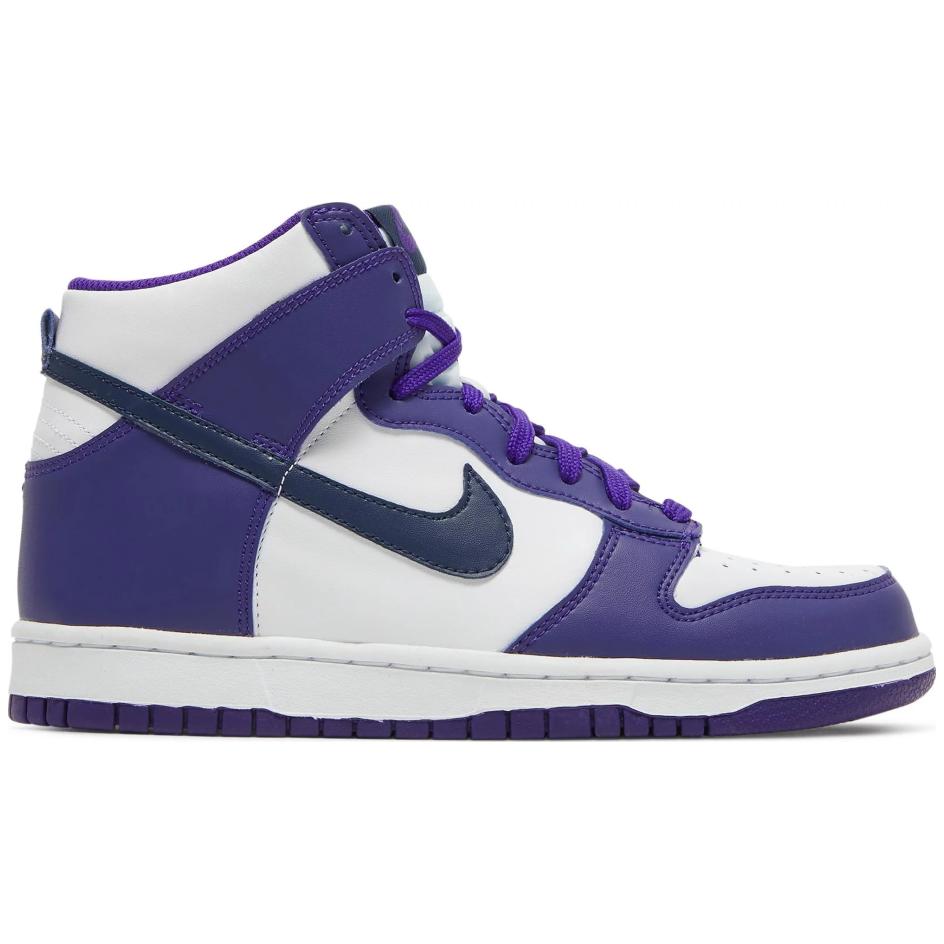 Dunk High GS 'White Purple Midnight Navy'