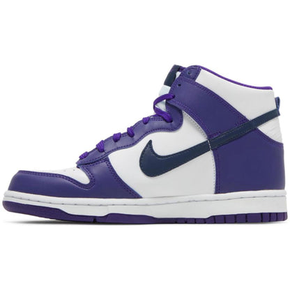 Dunk High GS 'White Purple Midnight Navy'